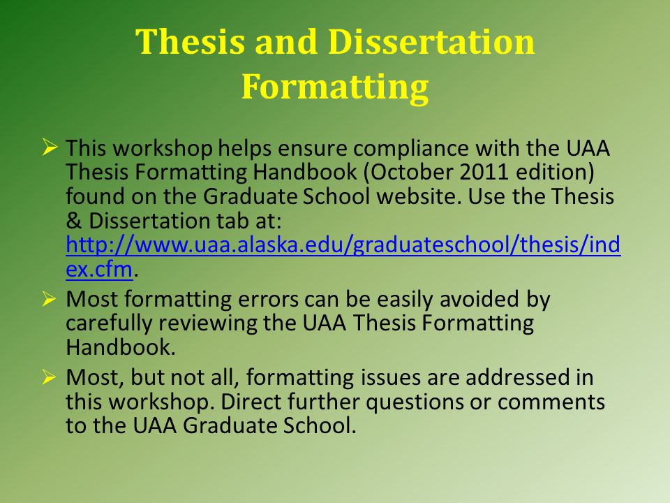 Define thesis and dissertation submission